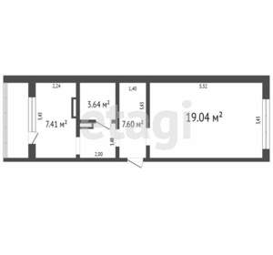 1-к квартира, вторичка, 34м2, 12/18 этаж