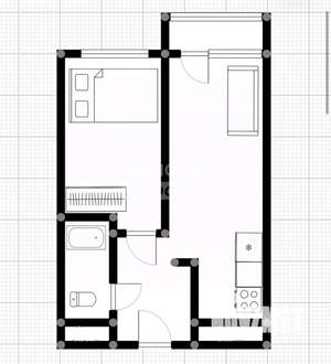 2-к квартира, вторичка, 35м2, 11/25 этаж