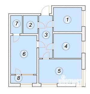 3-к квартира, строящийся дом, 80м2, 2/5 этаж