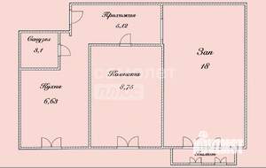 2-к квартира, вторичка, 42м2, 5/5 этаж