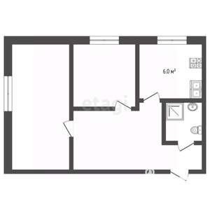 2-к квартира, вторичка, 45м2, 4/9 этаж