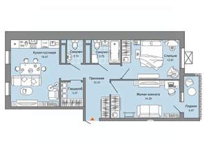 2-к квартира, вторичка, 66м2, 5/8 этаж