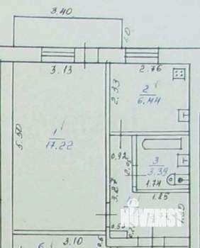 1-к квартира, вторичка, 33м2, 4/5 этаж