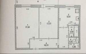 2-к квартира, вторичка, 56м2, 3/9 этаж