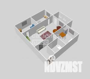 3-к квартира, вторичка, 48м2, 4/5 этаж