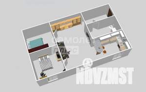 3-к квартира, вторичка, 47м2, 1/2 этаж