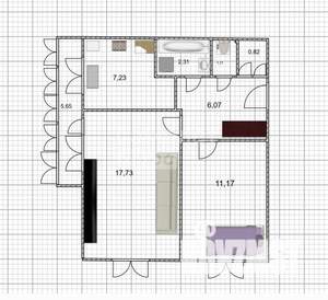 2-к квартира, вторичка, 46м2, 4/12 этаж